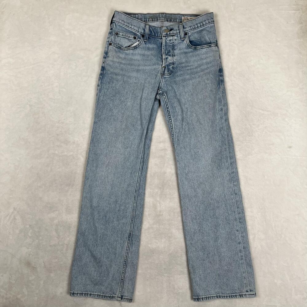 Hollister Hermosa Boot Jeans Mens 31x32 Light Wash Blue Regular Bootcut Denim